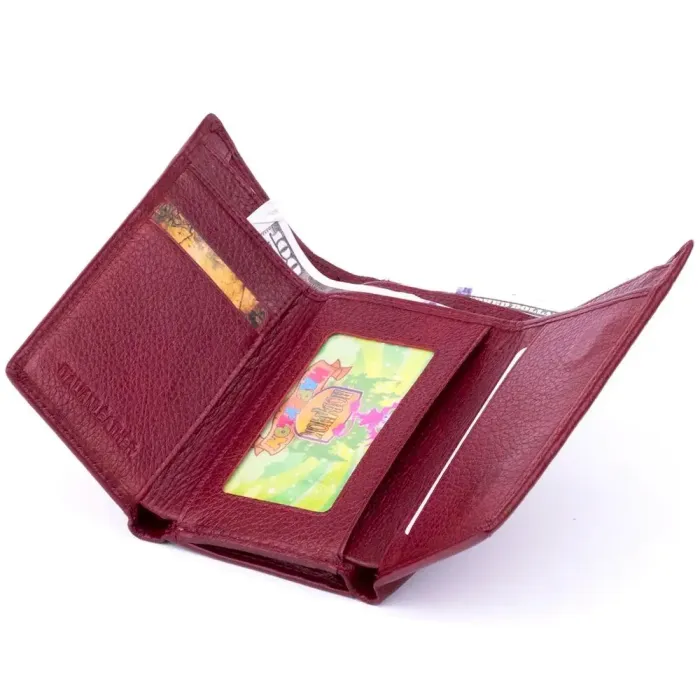 Гаманець горизонтальний з монетником жіночий ST Leather 19363 Бордовий