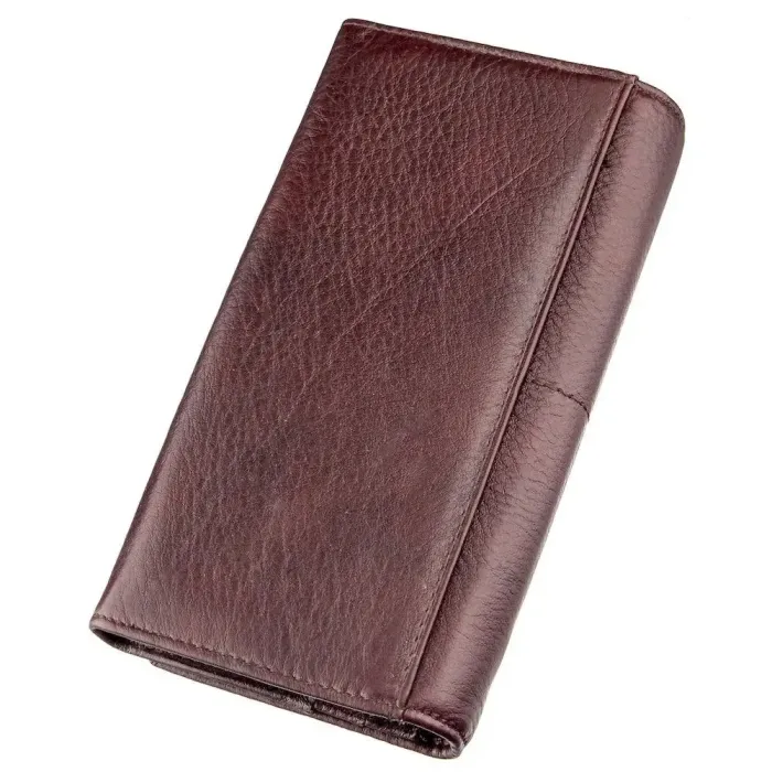 Гаманець горизонтальний зі стразом жіночий шкіряний BALIYA 18975 Коричневий