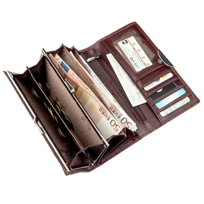 Гаманець горизонтальний шкіряний жіночий BALIYA 18969 Коричневий