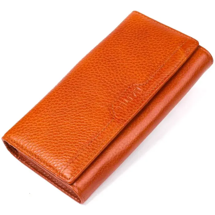 Гаманець горизонтальний жіночий шкіряний BALIYA 18971 Помаранчевий