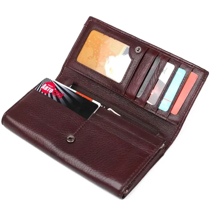 Гаманець горизонтальний шкіряний жіночий BALIYA 18972 Коричневий