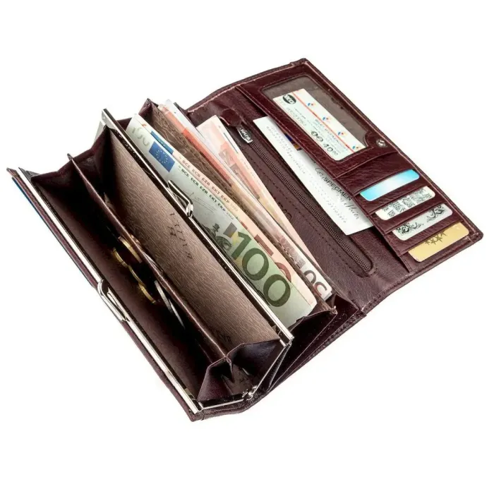 Гаманець горизонтальний шкіряний жіночий BALIYA 18972 Коричневий