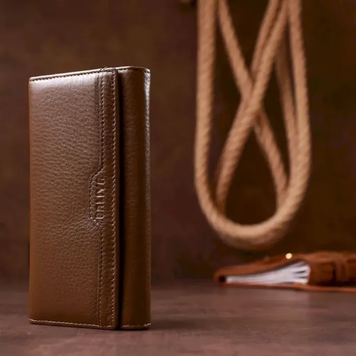 Гаманець горизонтальний жіночий шкіряний BALIYA 18974 Коричневий