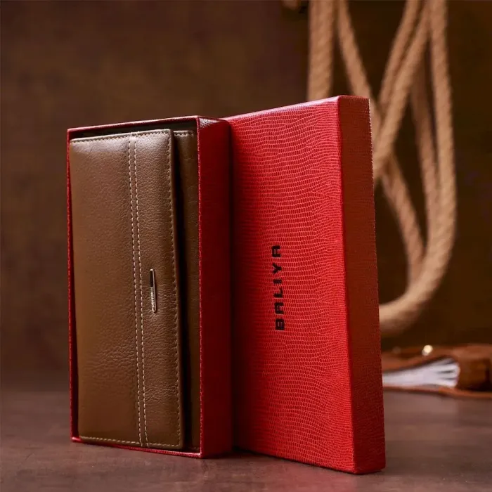 Гаманець горизонтальний шкіряний жіночий BALIYA 18979 Коричневий