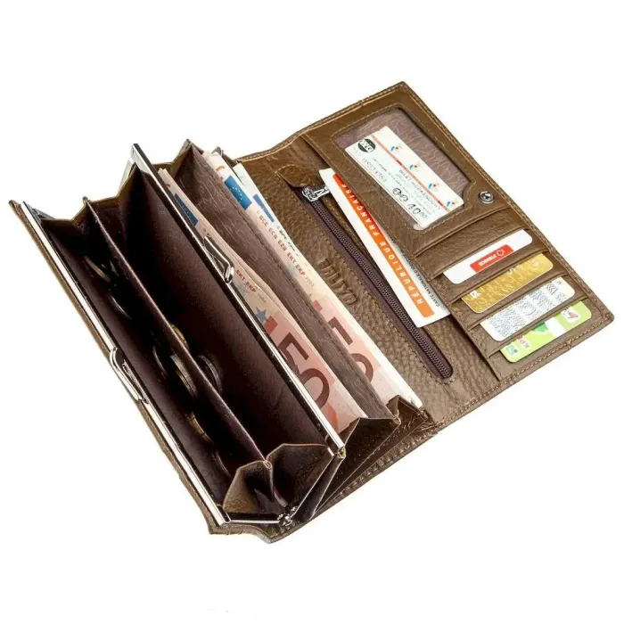 Гаманець горизонтальний шкіряний жіночий BALIYA 18979 Коричневий