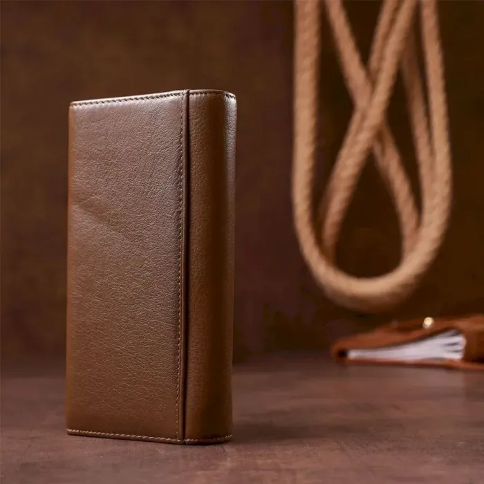 Гаманець горизонтальний шкіряний жіночий BALIYA 18979 Коричневий