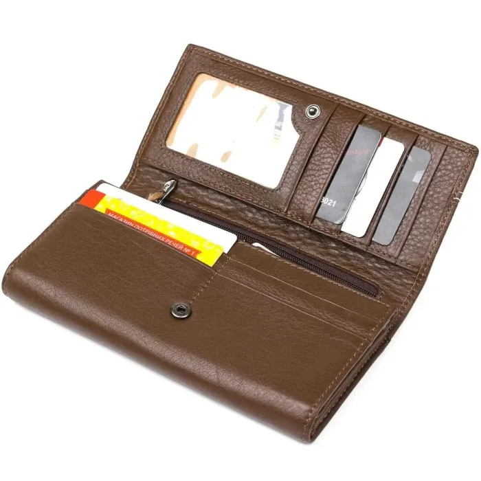Гаманець горизонтальний шкіряний жіночий BALIYA 18979 Коричневий