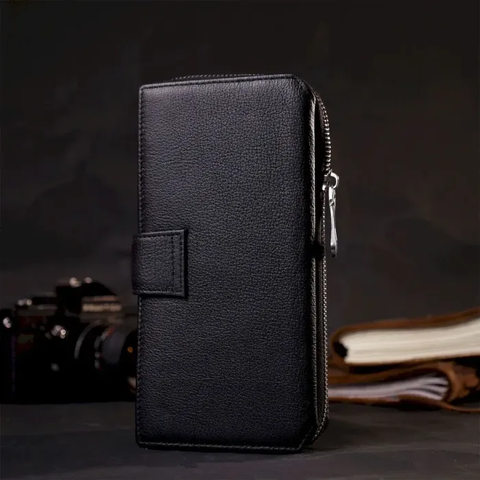 Гаманець-клатч унісекс із натуральної шкіри ST Leather 19432 Чорний