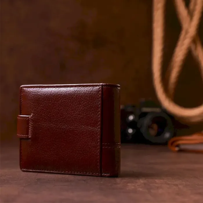 Гаманець чоловічий шкіряний флотар TAILIAN 18981 Коричневий