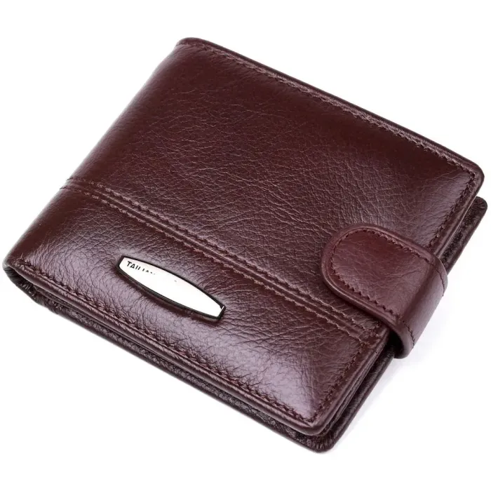 Гаманець чоловічий шкіряний флотар TAILIAN 18981 Коричневий