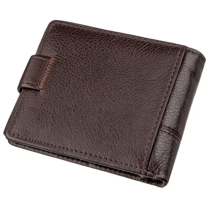 Гаманець чоловічий шкіряний флотар TAILIAN 18982 Темно-коричневий
