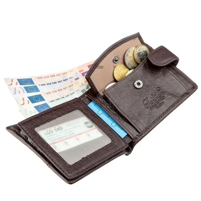 Гаманець чоловічий шкіряний флотар TAILIAN 18982 Темно-коричневий