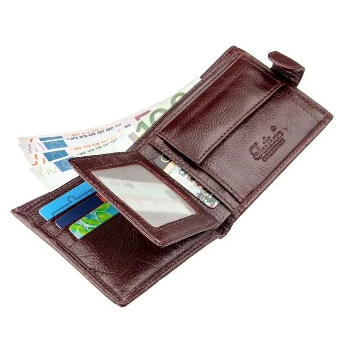 Гаманець чоловічий шкіряний флотар TAILIAN 18985 Коричневий