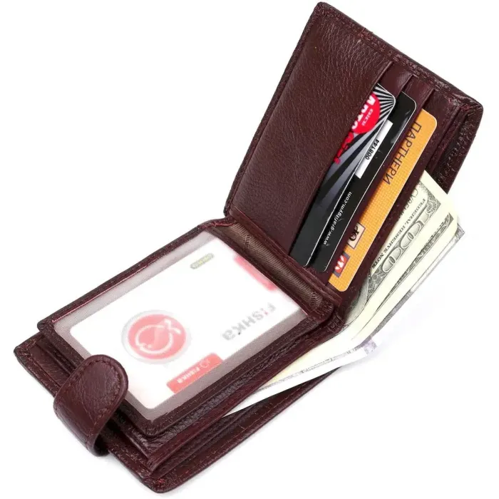 Гаманець чоловічий шкіряний флотар TAILIAN 18985 Коричневий