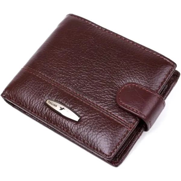 Гаманець чоловічий шкіряний флотар TAILIAN 18985 Коричневий