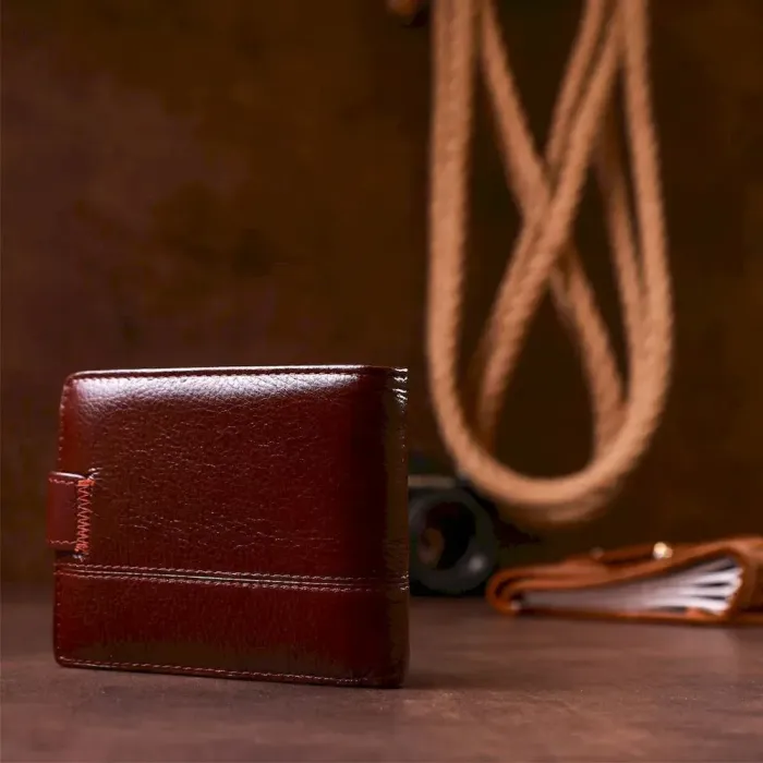 Гаманець чоловічий шкіряний флотар TAILIAN 18985 Коричневий