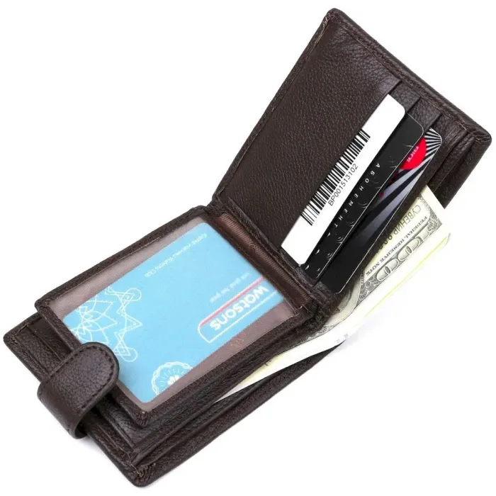 Гаманець чоловічий шкіряний флотар TAILIAN 18986 Коричневий