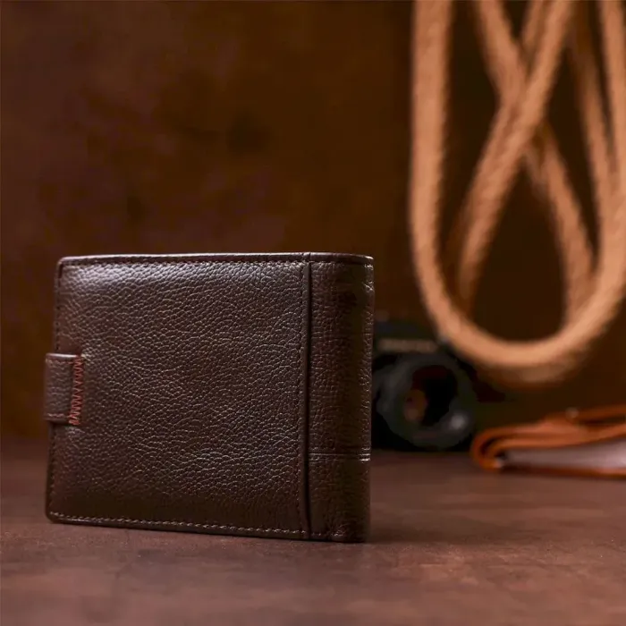 Гаманець чоловічий шкіряний флотар TAILIAN 18986 Коричневий