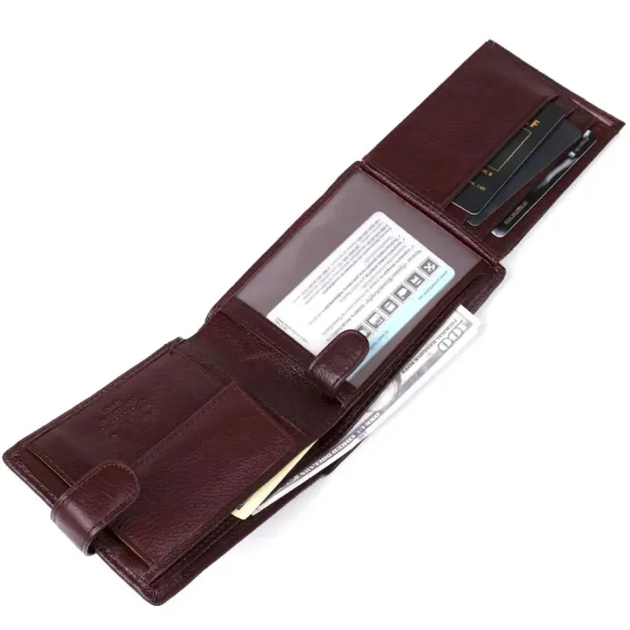 Гаманець чоловічий шкіряний флотар TAILIAN 18995 Коричневий