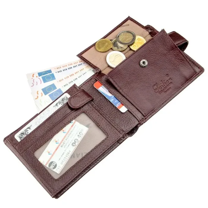 Гаманець чоловічий шкіряний флотар TAILIAN 18995 Коричневий