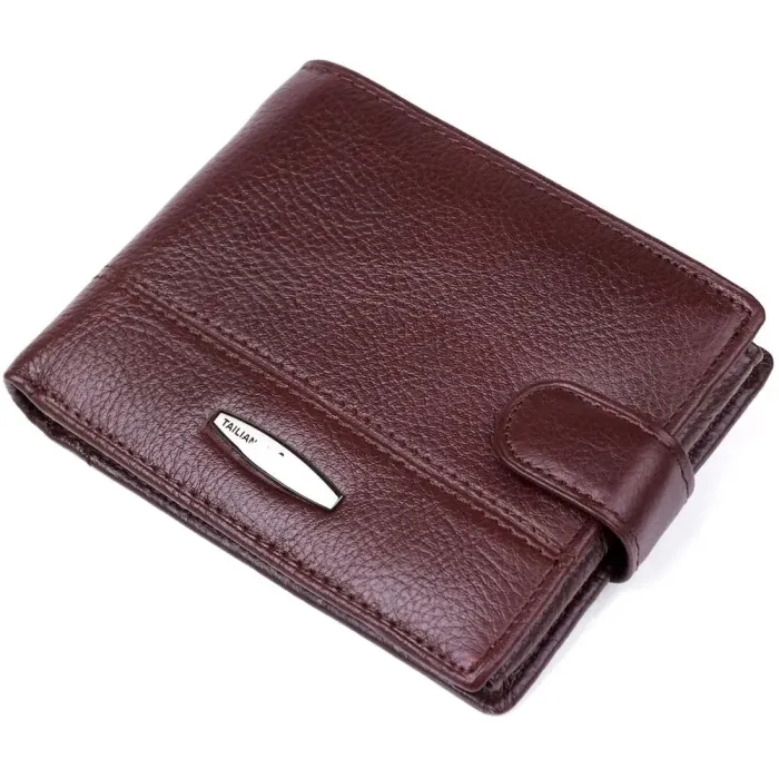 Гаманець чоловічий шкіряний флотар TAILIAN 18995 Коричневий