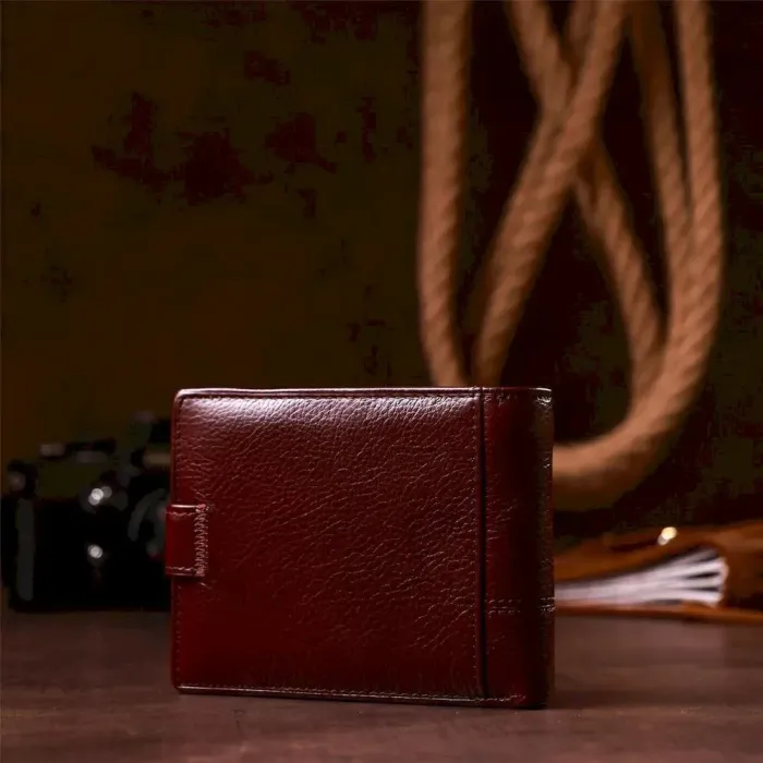 Гаманець чоловічий шкіряний флотар TAILIAN 18995 Коричневий