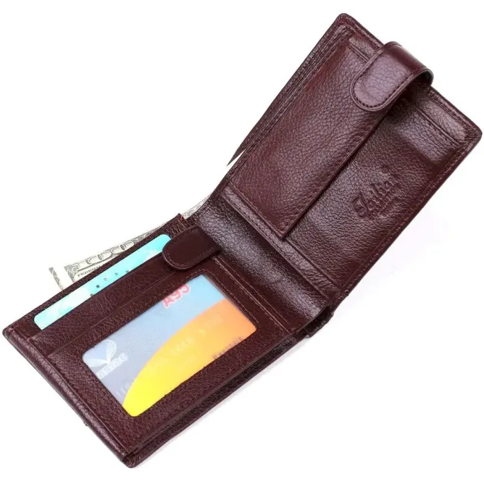 Гаманець чоловічий шкіряний флотар TAILIAN 18995 Коричневий