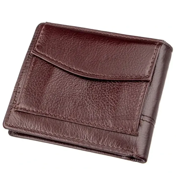 Кошелек мужской флотар кожаный TAILIAN 18998 Коричневый