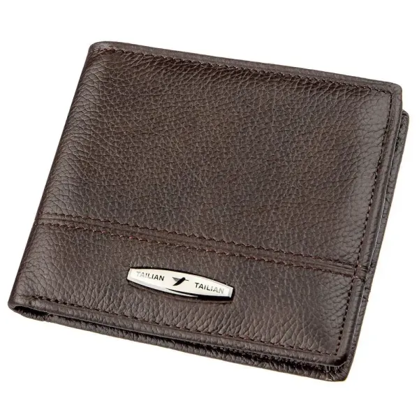 Гаманець чоловічий шкіряний флотар TAILIAN 18999 Темно-коричневий