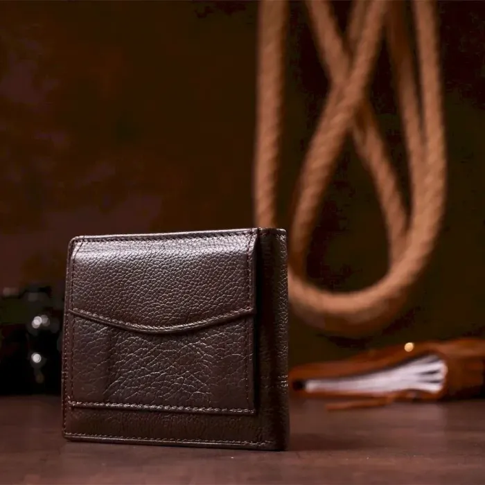 Кошелек мужской флотар кожаный TAILIAN 18999 Темно-коричневый
