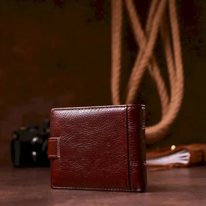 Кошелек мужской флотар кожаный TAILIAN 19004 Темно-коричневый