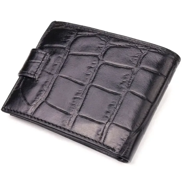 Гаманець чоловічий із натуральної фактурної шкіри CANPELLINI 21511 Чорний