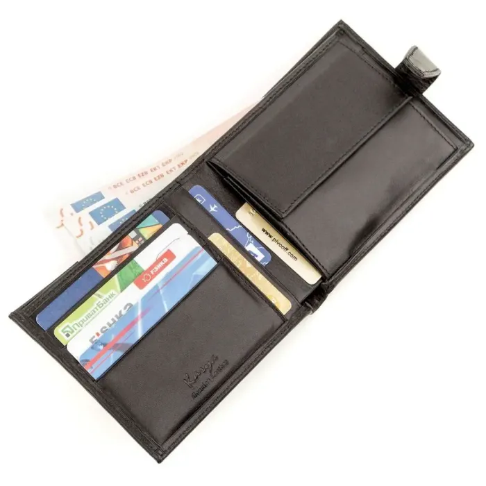 Гаманець чоловічий KARYA 17245 шкіряний Чорний