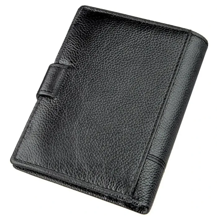 Гаманець чоловічий шкіряний із вбудованою кредитницею TAILIAN 18987 Чорний