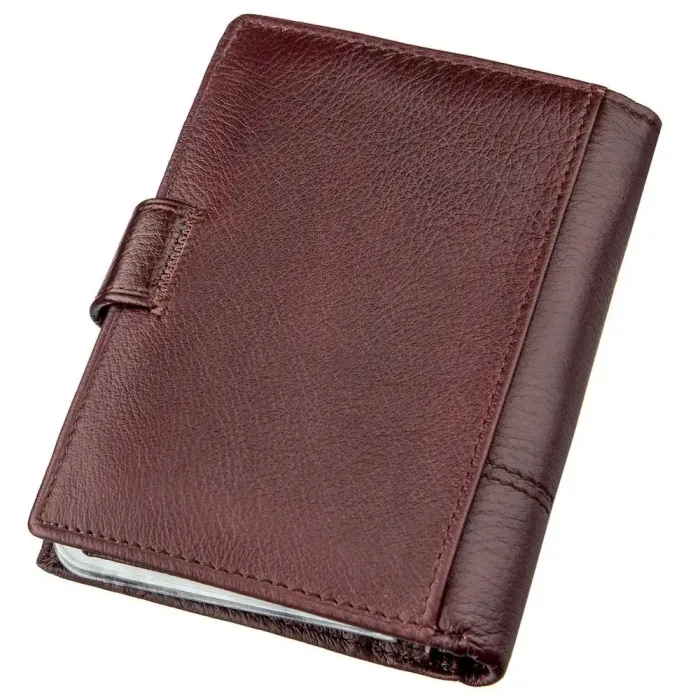 Гаманець чоловічий шкіряний із вбудованою кредитницею TAILIAN 18988 Коричневий