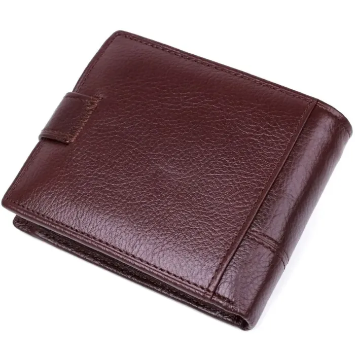 Гаманець чоловічий із вбудованою візитницею шкіряний TAILIAN 19007 Коричневий