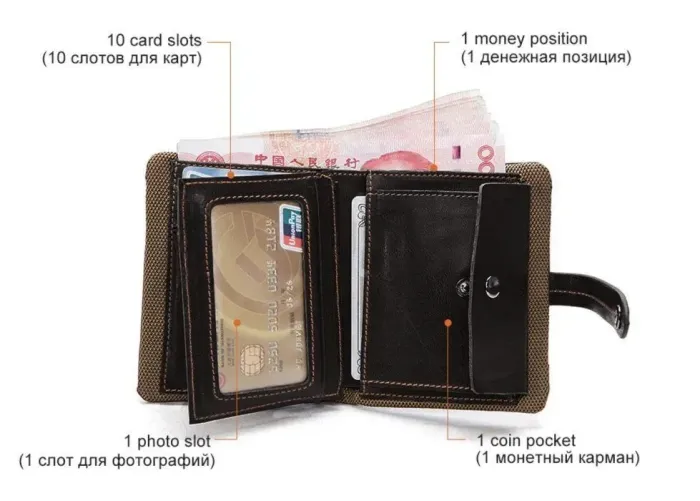 Кошелек мужской Vintage 14685 Черный