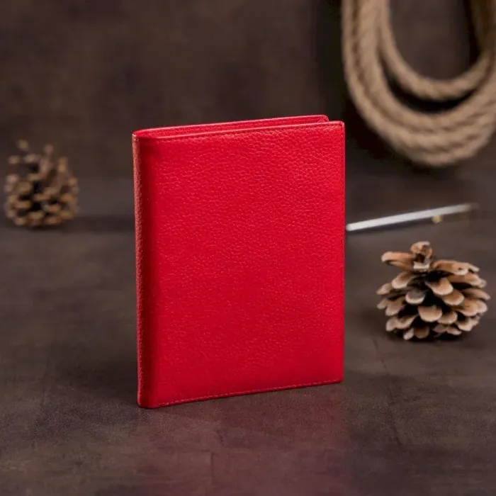 Гаманець SHVIGEL 13831 шкіряний з відділеннями для паспортів Червоний