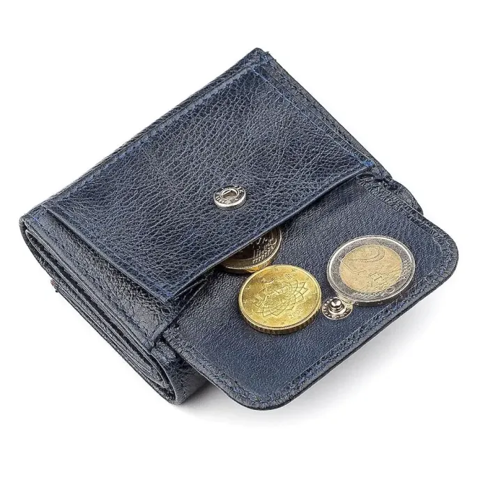 Гаманець ST Leather 18322 (ST440) невеликий Шкіряний Синій