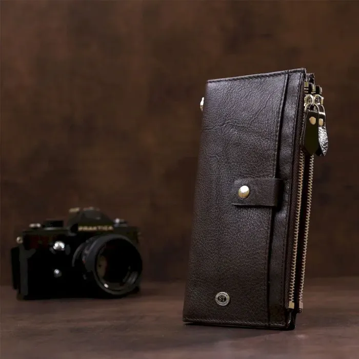 Кошелек ST Leather 18382 (ST420) из натуральной кожи Коричневый