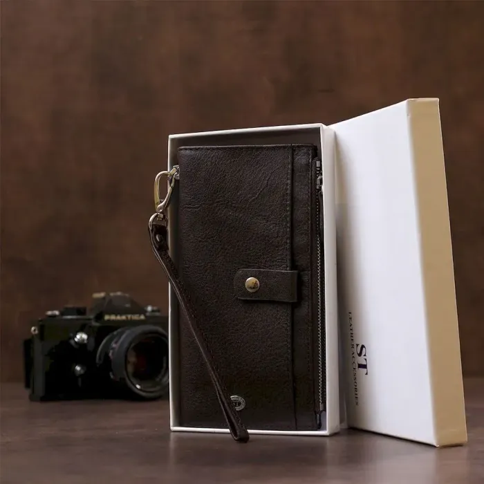 Кошелек ST Leather 18382 (ST420) из натуральной кожи Коричневый