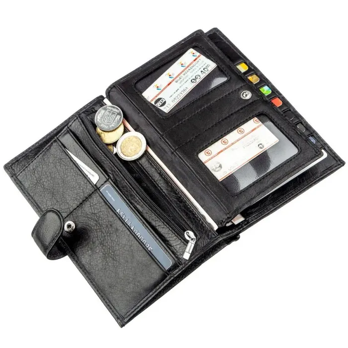 Гаманець-візитниця для чоловіків ST Leather 18831 Чорний