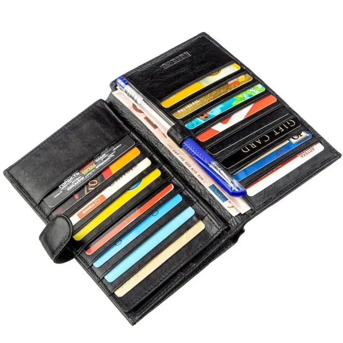 Гаманець-візитниця для чоловіків ST Leather 18831 Чорний