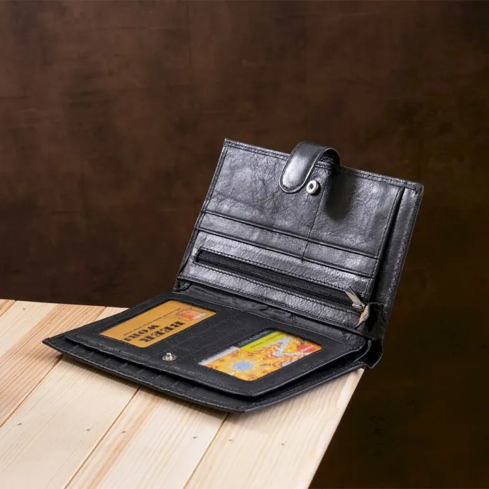 Гаманець-візитниця для чоловіків ST Leather 18831 Чорний