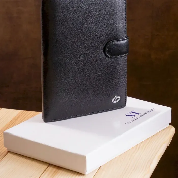 Гаманець-візитниця для чоловіків ST Leather 18831 Чорний