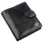 Невеликий шкіряний гаманець ST Leather 18832 Чорний
