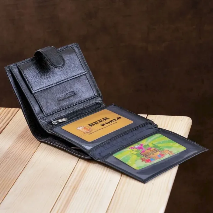 Чудовий гаманець для чоловіків ST Leather 18833 Чорний