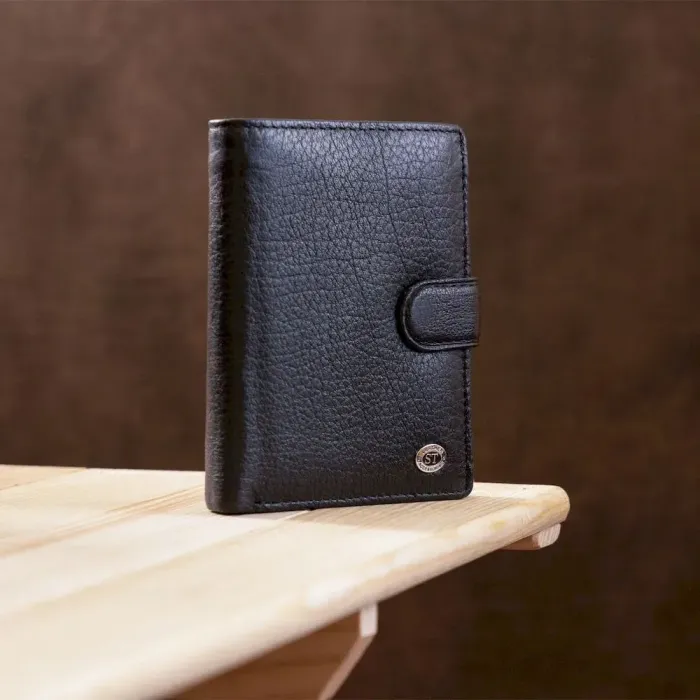Чудовий гаманець для чоловіків ST Leather 18833 Чорний
