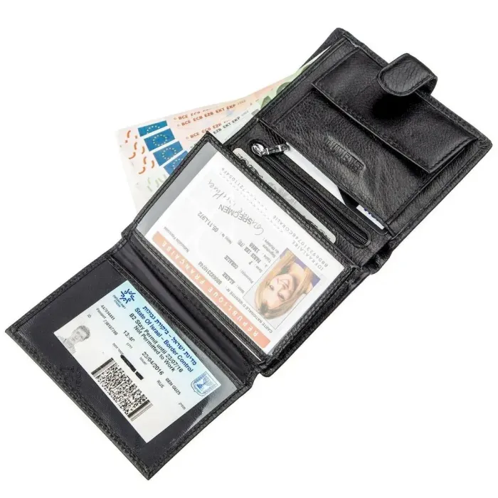 Чудовий гаманець для чоловіків ST Leather 18833 Чорний