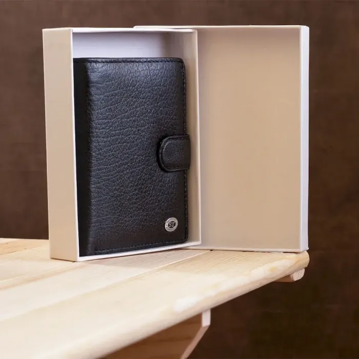 Чудовий гаманець для чоловіків ST Leather 18833 Чорний